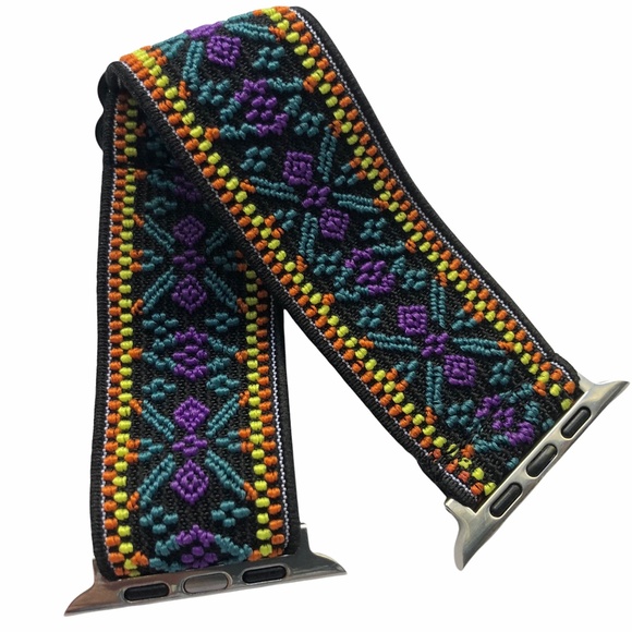 Elastic Stretchy Band Apple Watch 42/44/45mm Adjustable Buckle Colorful NEW - Picture 6 of 9